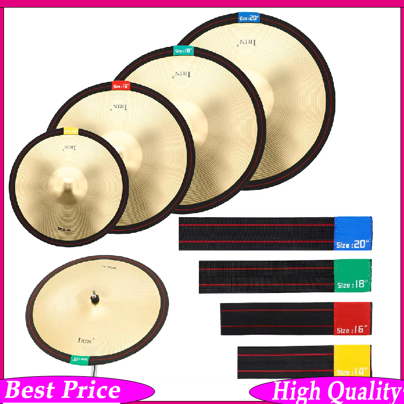 Drum Practice Pad - 4Pcs/Set Drum Practice Cymbal Mute Silencer