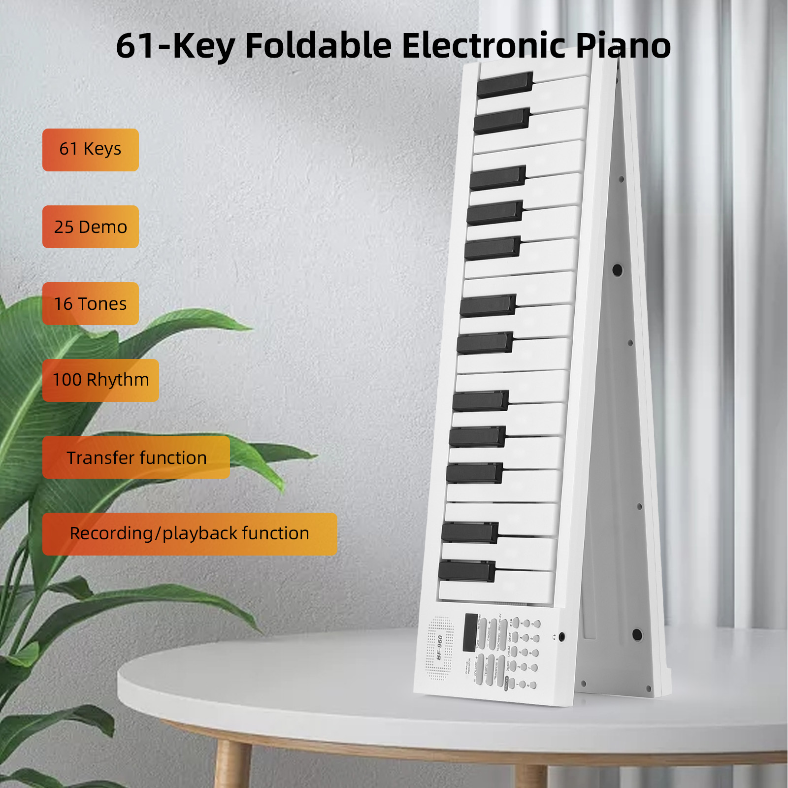 61-Key Foldable Electronic Pia - Keyboard Piano 61 Key avis et prix