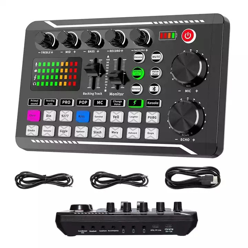 F998 Live Sound Card Audio Tun - Audio Music Voice Changer avis et prix