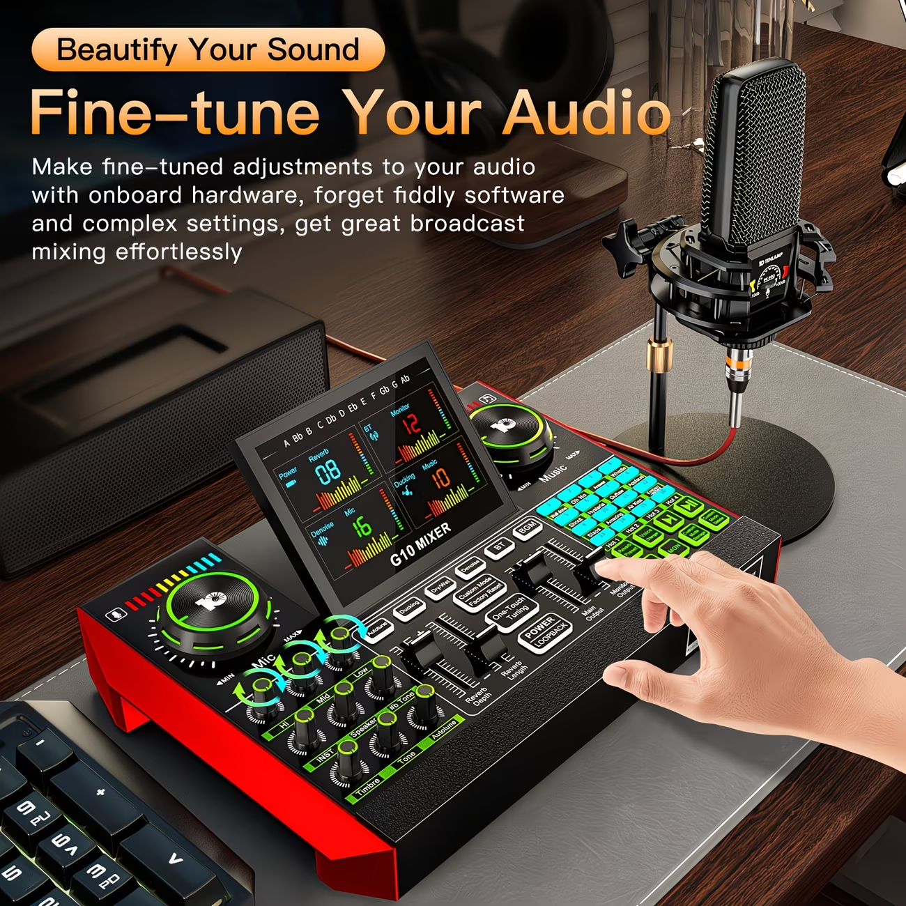 Tenlamp Audio Interface Mixer  - Audio Music Voice Changer avis et prix