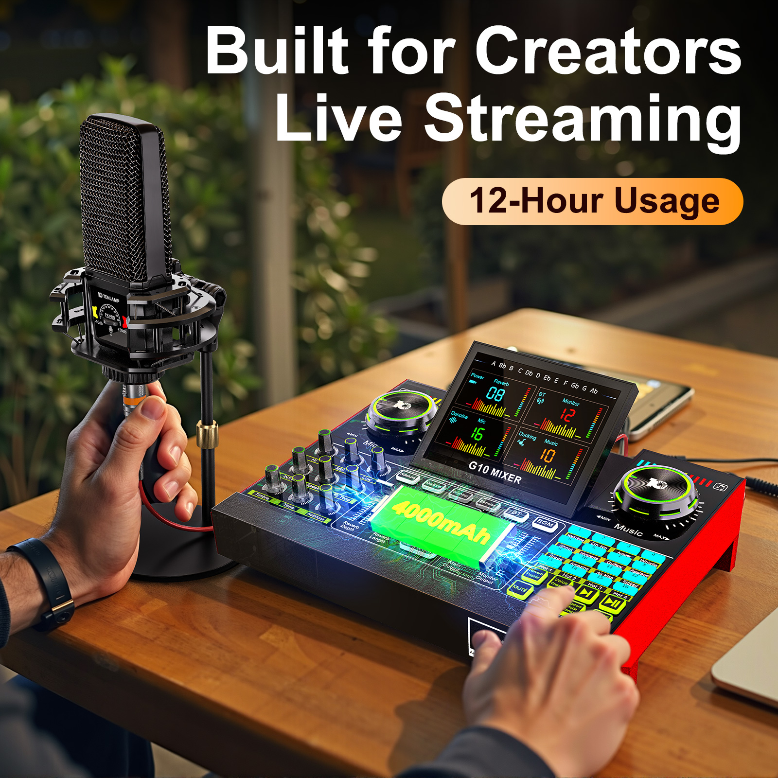 Tenlamp Audio Interface Mixer  - Audio Music Voice Changer avis et prix