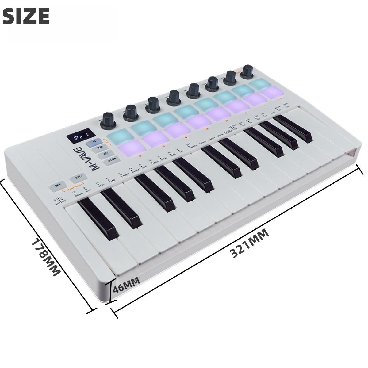M-VAVE SMK-25 II MIDI Pad Cont - Midi Controller Pad avis et prix