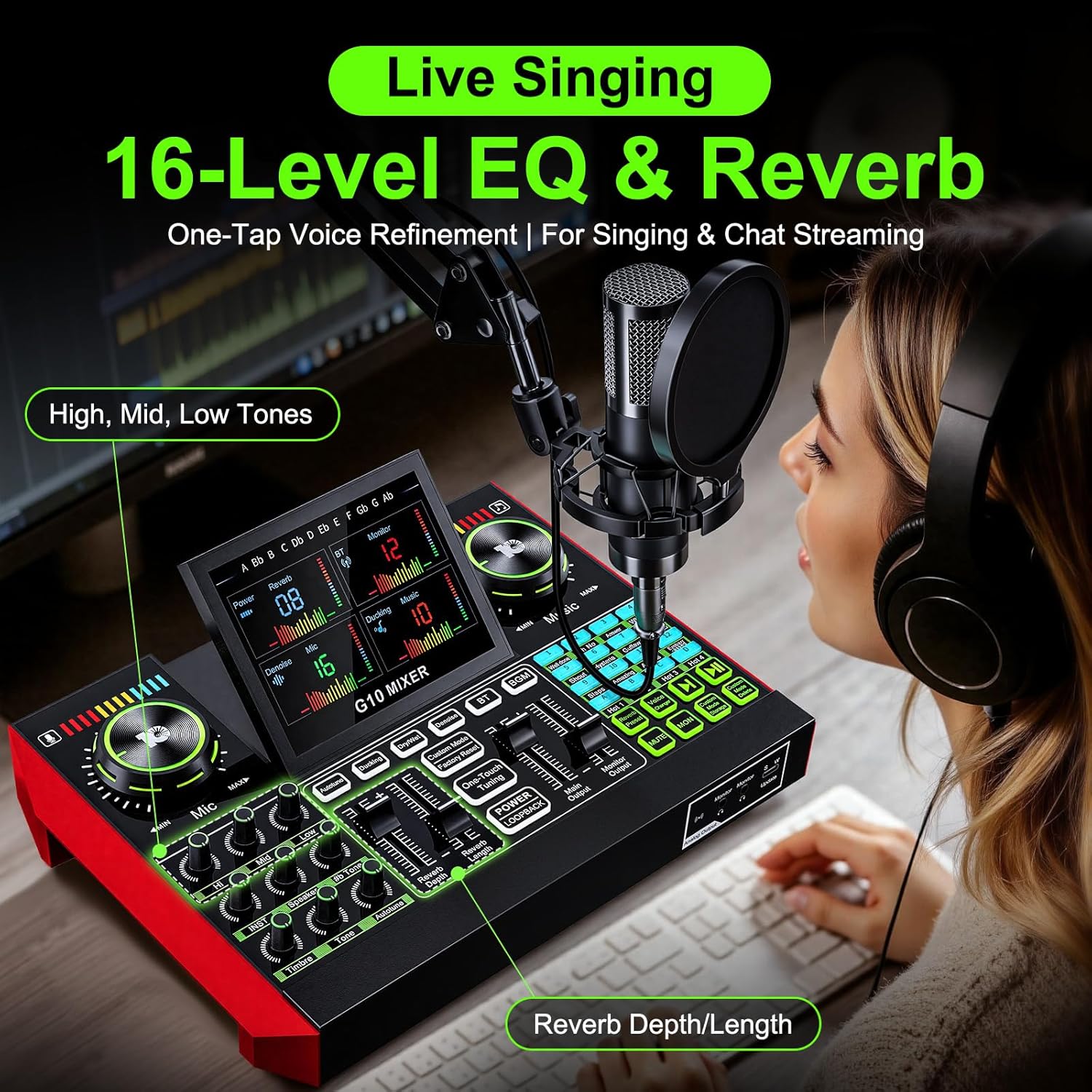 Tenlamp G10 Live Streaming Aud - Audio Music Voice Changer avis et prix