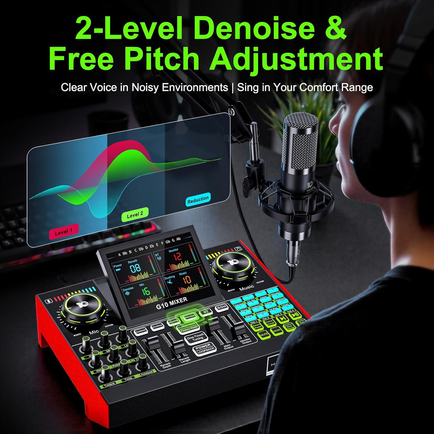 Tenlamp G10 Live Streaming Aud - Audio Music Voice Changer avis et prix