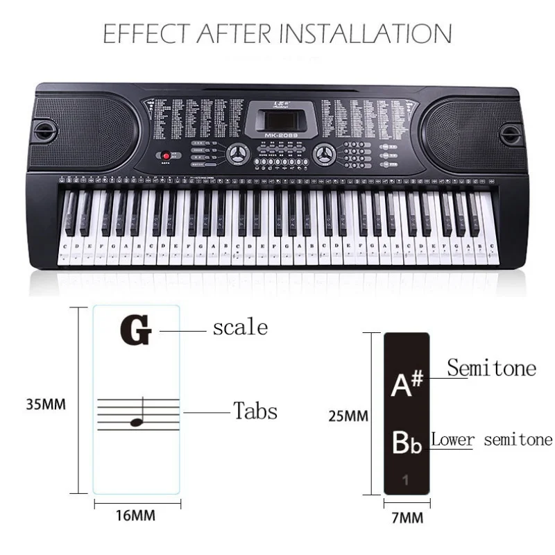 1PC Piano Training Stickers Fo - Keyboard Piano 61 Key avis et prix