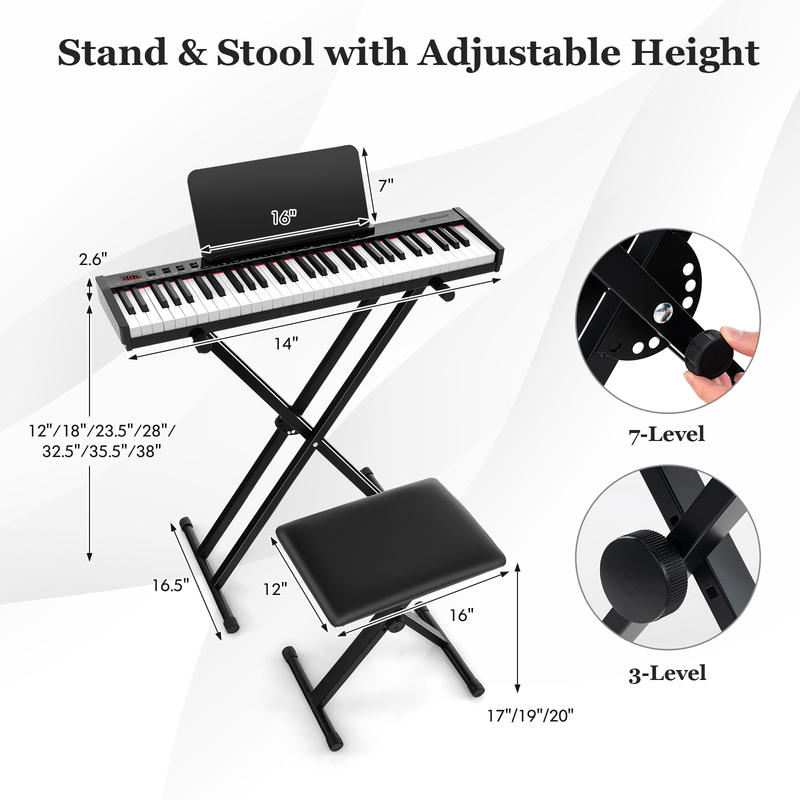 61-Key Portable Electronic Key - Keyboard Piano 61 Key avis et prix