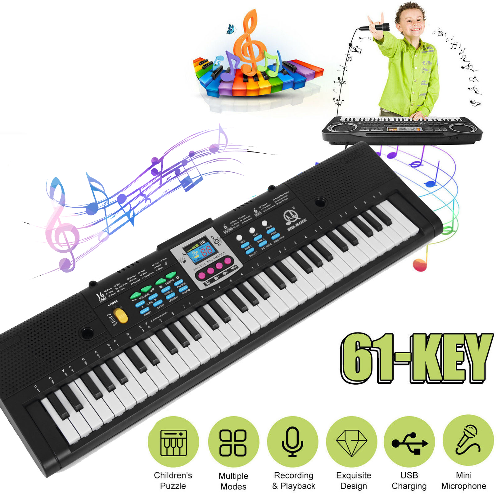 61 Keys Digital Music Electron - Keyboard Piano 61 Key avis et prix