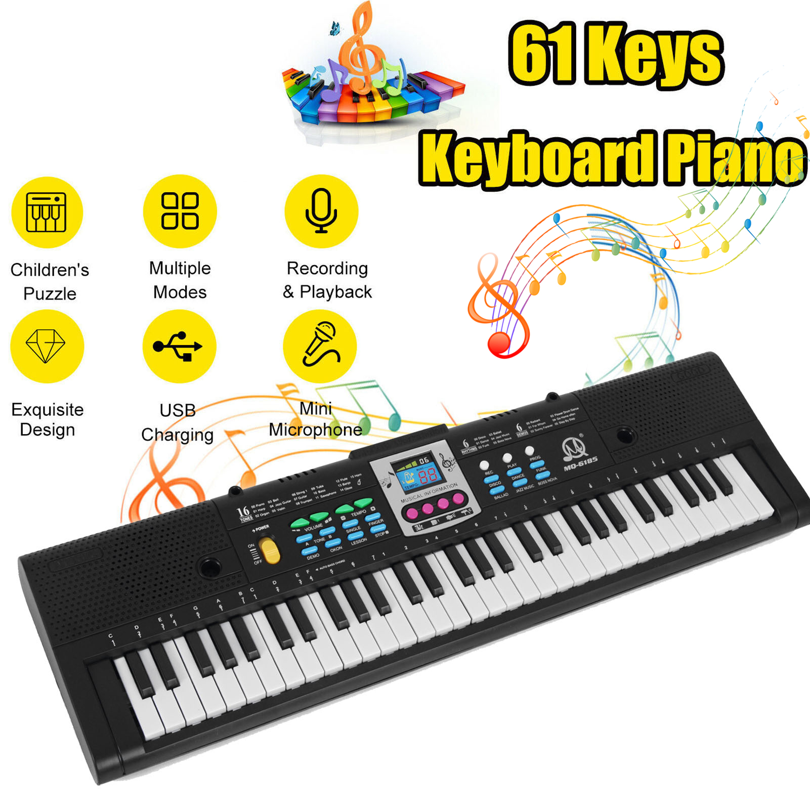 61 Keys Digital Music Electron - Keyboard Piano 61 Key avis et prix