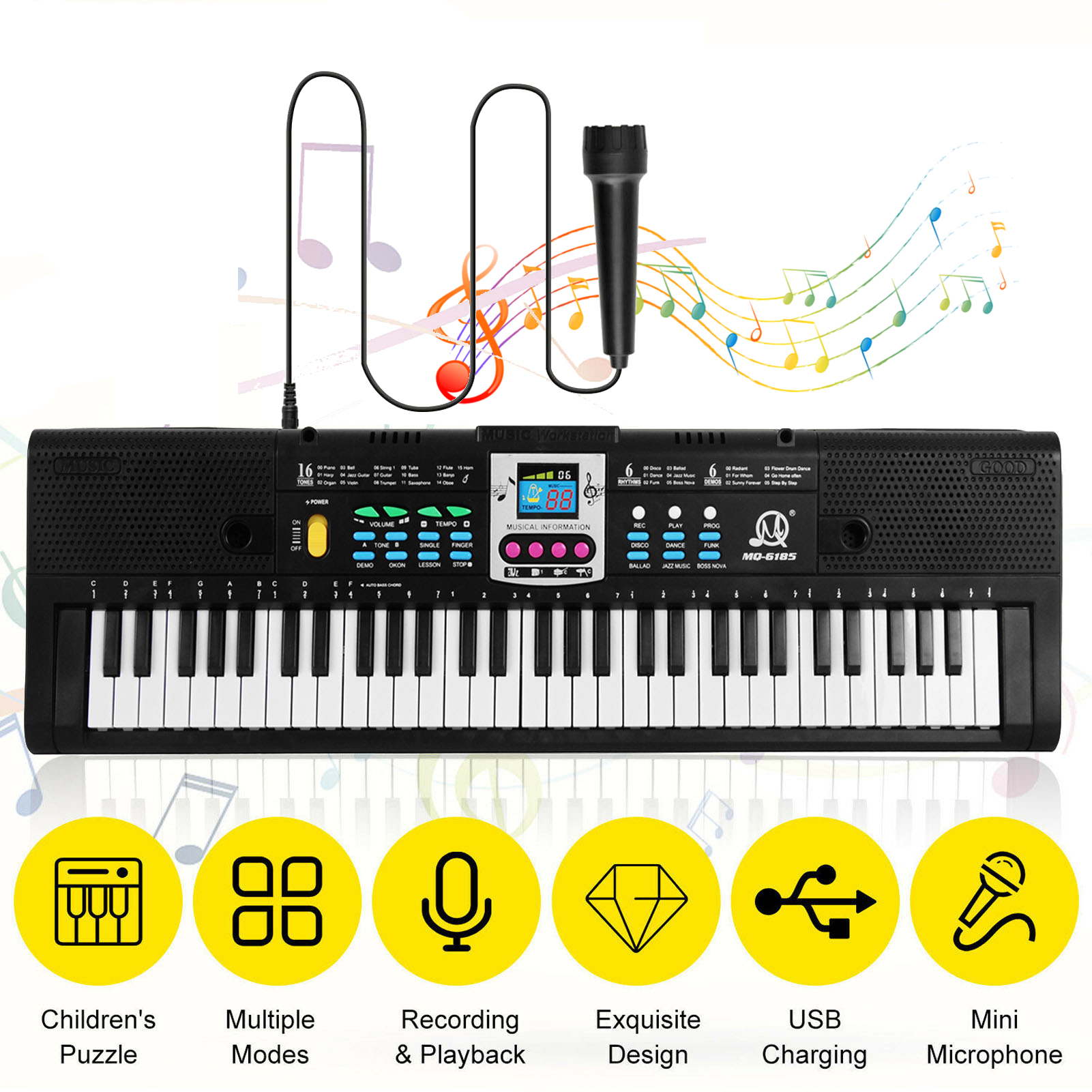 61 Keys Digital Music Electron - Keyboard Piano 61 Key avis et prix
