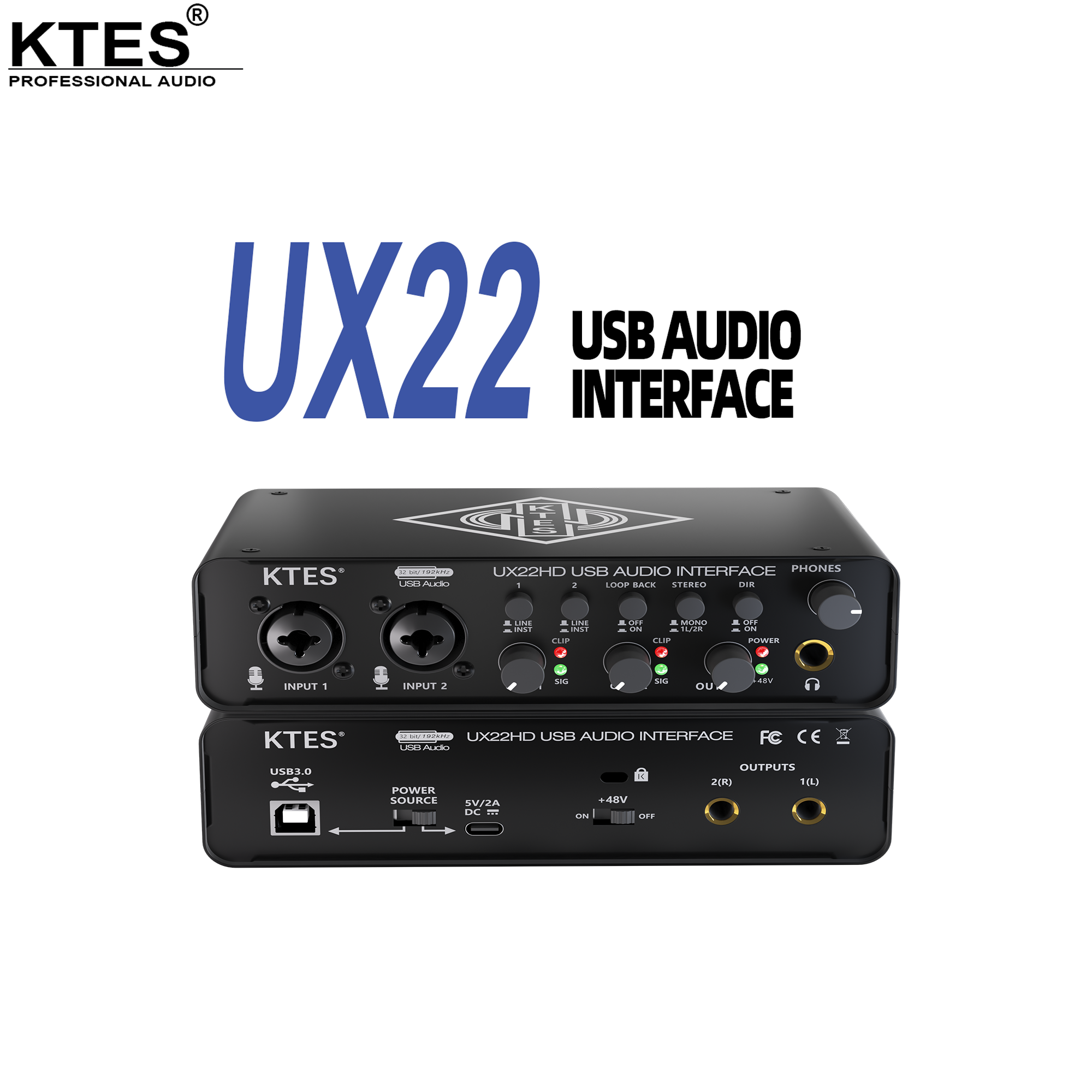 UX22 Audio Interface 192kHz 32 - Audio Youtube Music Free avis et prix