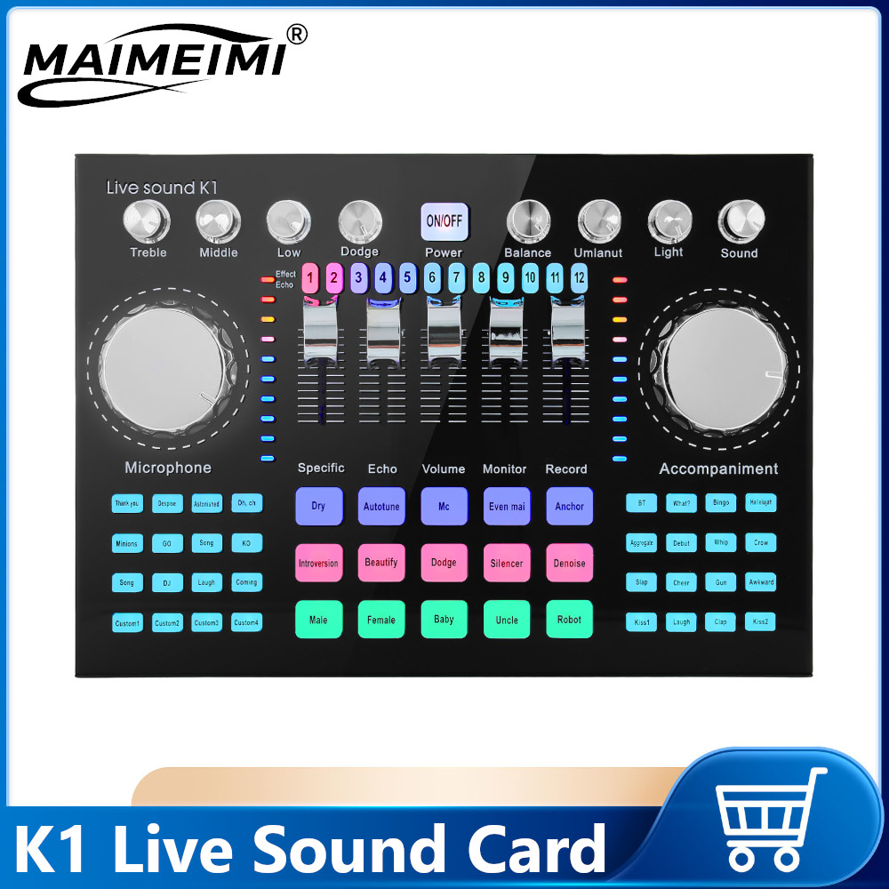 K1 Live Sound Card Voice Chang - Audio Music Voice Changer avis et prix