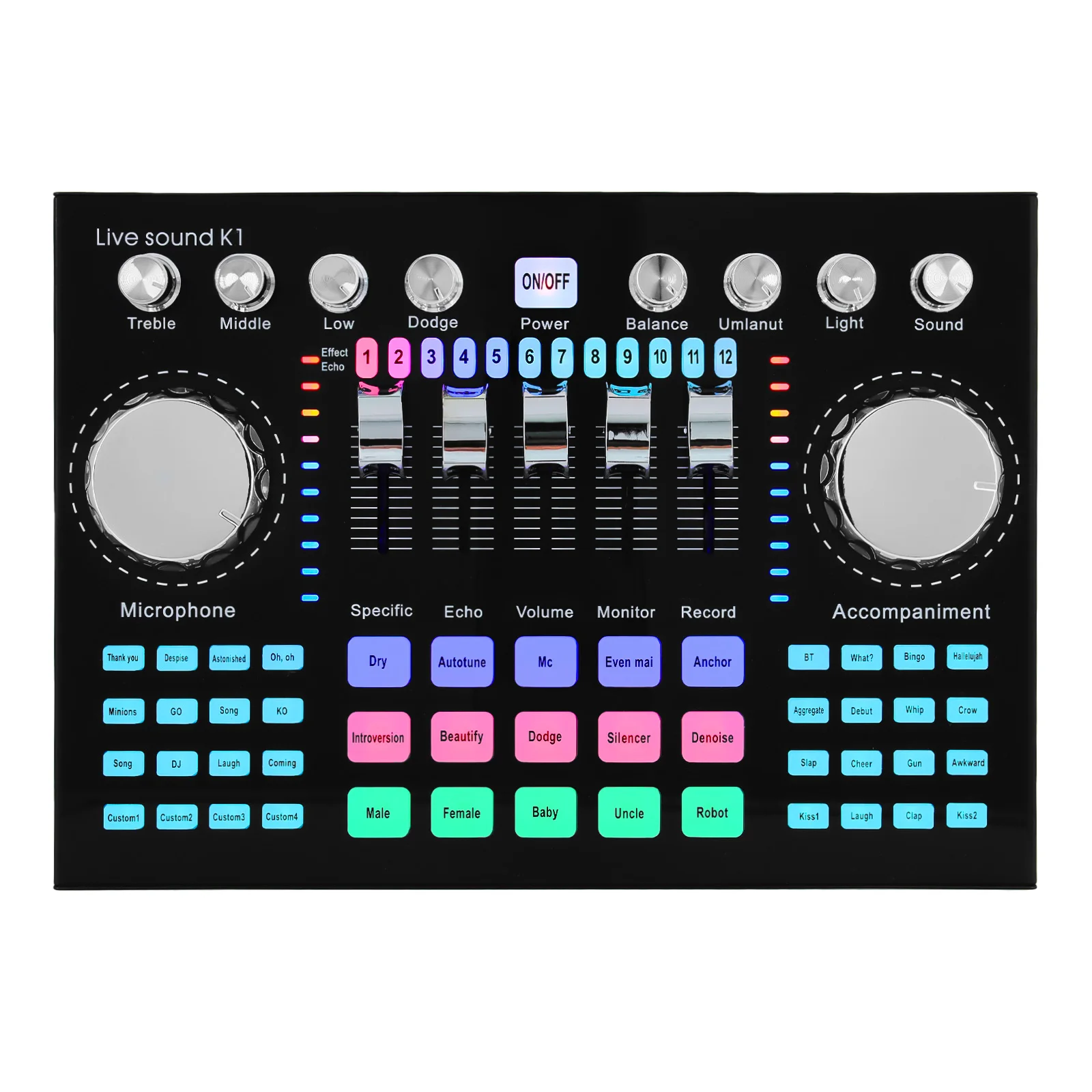 K1 Live Sound Card Voice Chang - Audio Music Voice Changer avis et prix