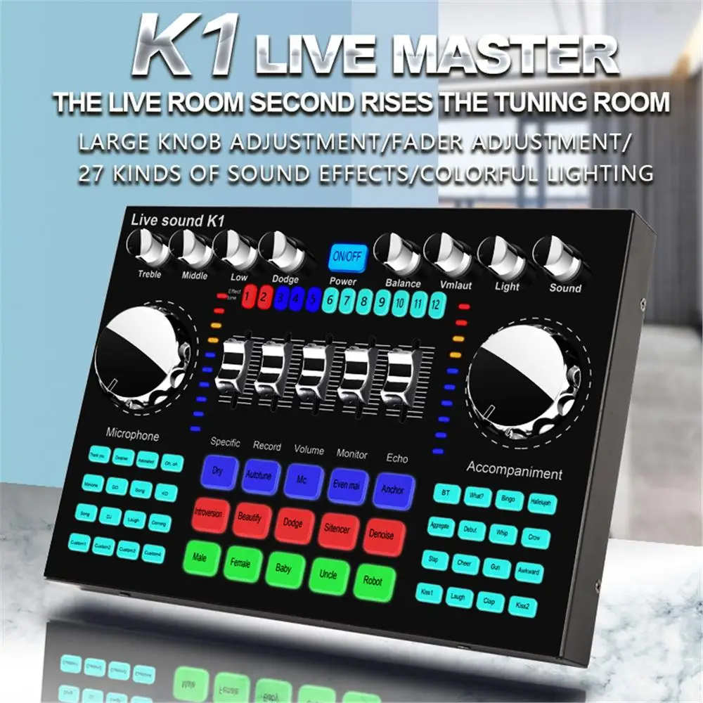 K1 Live Sound Card Voice Chang - Audio Music Voice Changer avis et prix