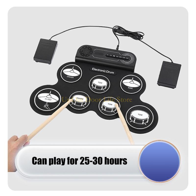77UF Hand Roll Drum Silicone P - Drum Practice Pad avis et prix