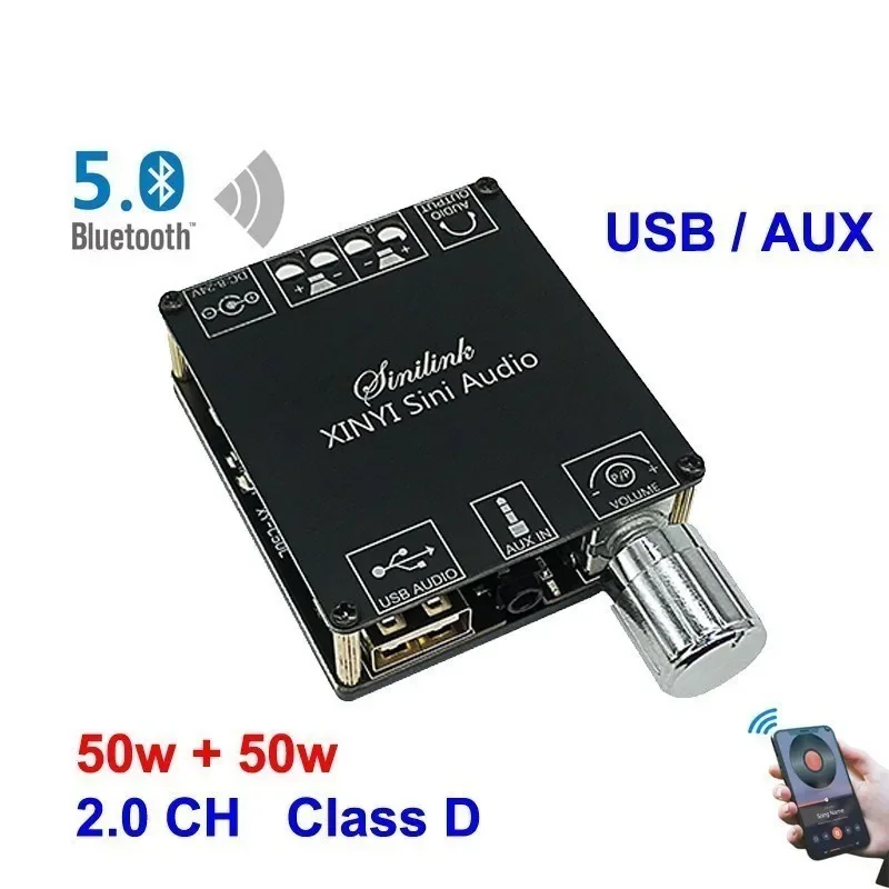 2*50W ForBluetooth5.0 Power Am - Audio Music Player App avis et prix