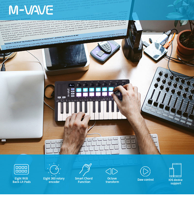 M-VAVE SMK-25 Series MIDI Pad  - Midi Controller Pad avis et prix